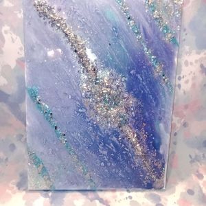 Large custom crushed glass canvas painting 16x12